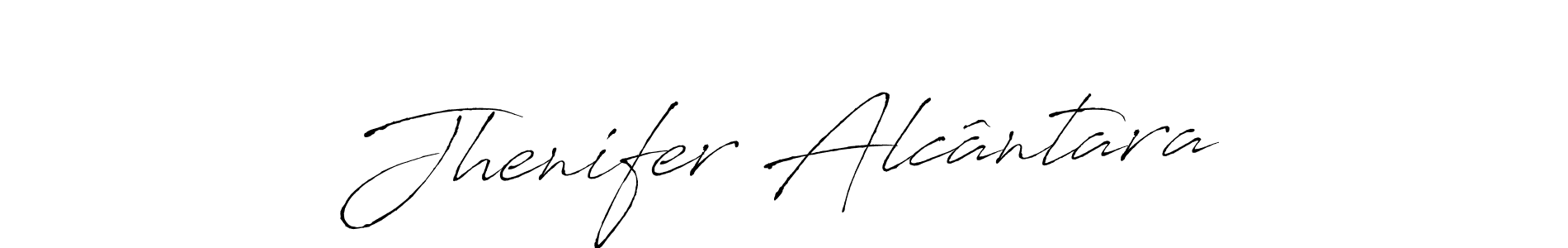 Create a beautiful signature design for name Jhenifer Alcântara. With this signature (Antro_Vectra) fonts, you can make a handwritten signature for free. Jhenifer Alcântara signature style 6 images and pictures png