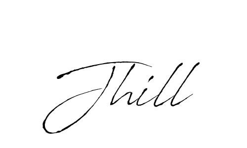 Make a beautiful signature design for name Jhill. With this signature (Antro_Vectra) style, you can create a handwritten signature for free. Jhill signature style 6 images and pictures png