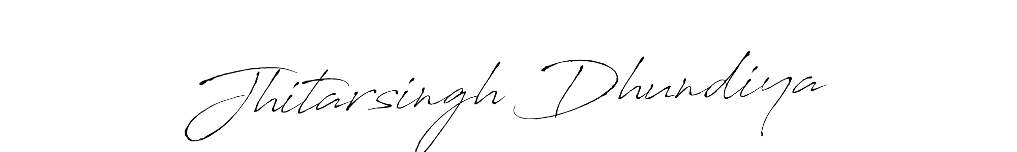 Make a beautiful signature design for name Jhitarsingh Dhundiya. With this signature (Antro_Vectra) style, you can create a handwritten signature for free. Jhitarsingh Dhundiya signature style 6 images and pictures png