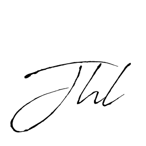 Make a beautiful signature design for name Jhl. With this signature (Antro_Vectra) style, you can create a handwritten signature for free. Jhl signature style 6 images and pictures png