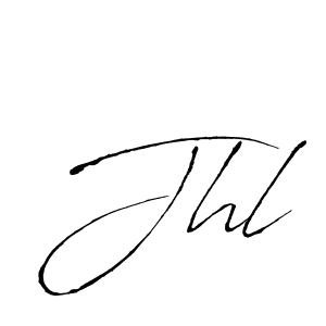 Make a beautiful signature design for name Jhl. With this signature (Antro_Vectra) style, you can create a handwritten signature for free. Jhl signature style 6 images and pictures png