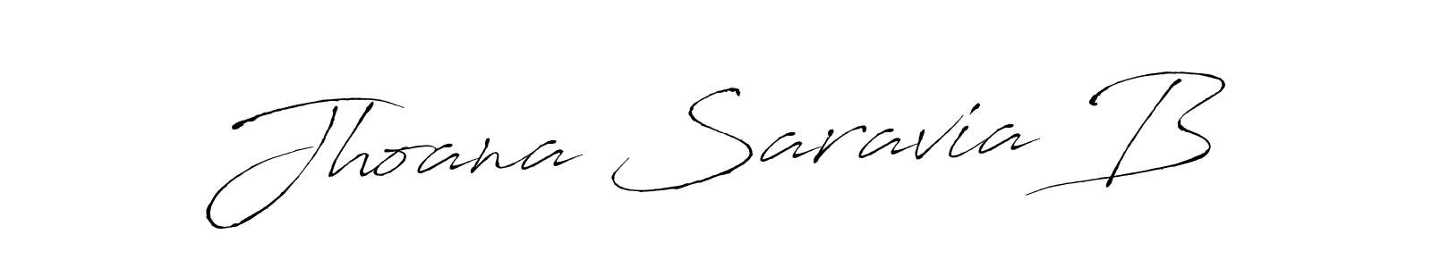Design your own signature with our free online signature maker. With this signature software, you can create a handwritten (Antro_Vectra) signature for name Jhoana Saravia B. Jhoana Saravia B signature style 6 images and pictures png