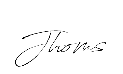 Make a beautiful signature design for name Jhoms. With this signature (Antro_Vectra) style, you can create a handwritten signature for free. Jhoms signature style 6 images and pictures png