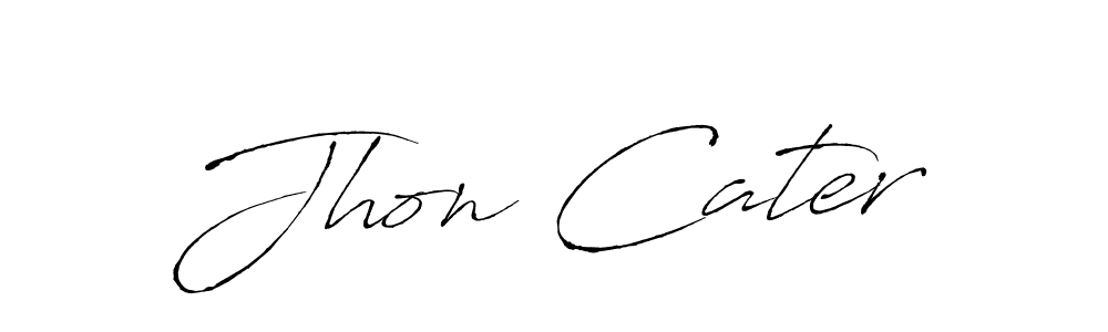 Use a signature maker to create a handwritten signature online. With this signature software, you can design (Antro_Vectra) your own signature for name Jhon Cater. Jhon Cater signature style 6 images and pictures png