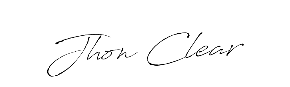 Create a beautiful signature design for name Jhon Clear. With this signature (Antro_Vectra) fonts, you can make a handwritten signature for free. Jhon Clear signature style 6 images and pictures png
