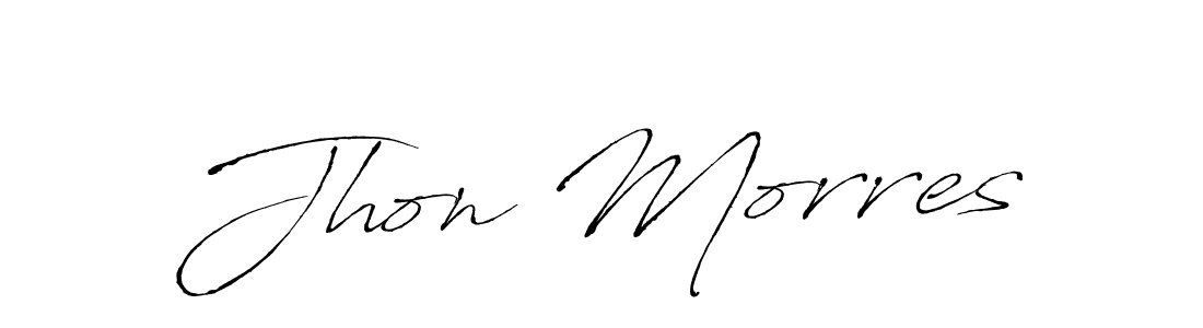Make a beautiful signature design for name Jhon Morres. With this signature (Antro_Vectra) style, you can create a handwritten signature for free. Jhon Morres signature style 6 images and pictures png