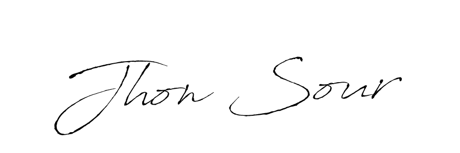 Create a beautiful signature design for name Jhon Sour. With this signature (Antro_Vectra) fonts, you can make a handwritten signature for free. Jhon Sour signature style 6 images and pictures png