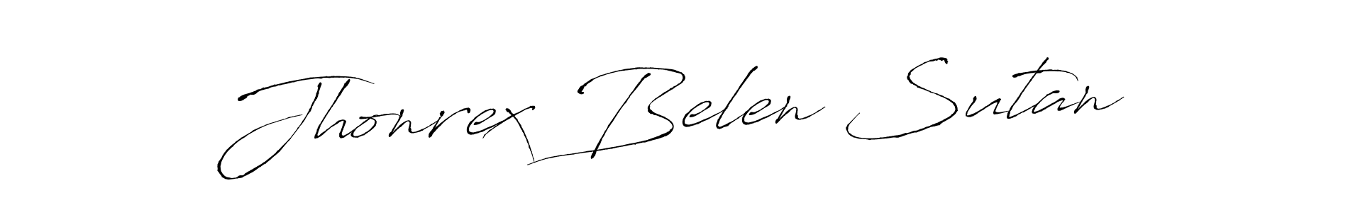 How to make Jhonrex Belen Sutan signature? Antro_Vectra is a professional autograph style. Create handwritten signature for Jhonrex Belen Sutan name. Jhonrex Belen Sutan signature style 6 images and pictures png