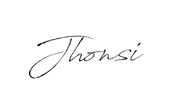 Design your own signature with our free online signature maker. With this signature software, you can create a handwritten (Antro_Vectra) signature for name Jhonsi. Jhonsi signature style 6 images and pictures png