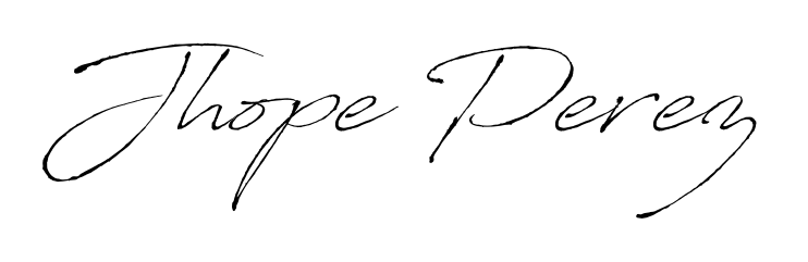 Enhance your business communications with Jhope Perez signature in Antro_Vectra lettering. Clean, modern, and universally compatible. Jhope Perez signature style 6 images and pictures png