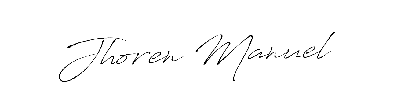 Antro_Vectra is a professional signature style that is perfect for those who want to add a touch of class to their signature. It is also a great choice for those who want to make their signature more unique. Get Jhoren Manuel name to fancy signature for free. Jhoren Manuel signature style 6 images and pictures png
