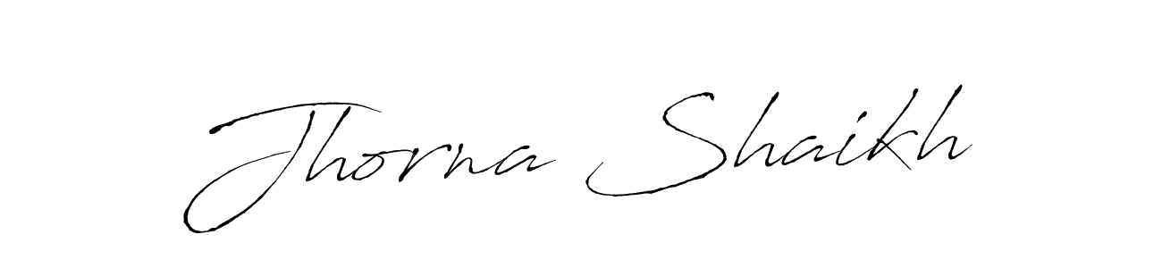 Create a beautiful signature design for name Jhorna Shaikh. With this signature (Antro_Vectra) fonts, you can make a handwritten signature for free. Jhorna Shaikh signature style 6 images and pictures png