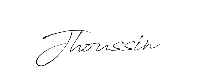 You should practise on your own different ways (Antro_Vectra) to write your name (Jhoussin) in signature. don't let someone else do it for you. Jhoussin signature style 6 images and pictures png