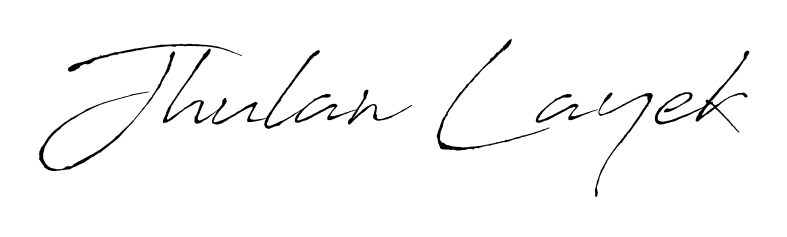 Express your personality with a custom Jhulan Layek signature crafted with Antro_Vectra typography. Free transparent PNG download available. Jhulan Layek signature style 6 images and pictures png