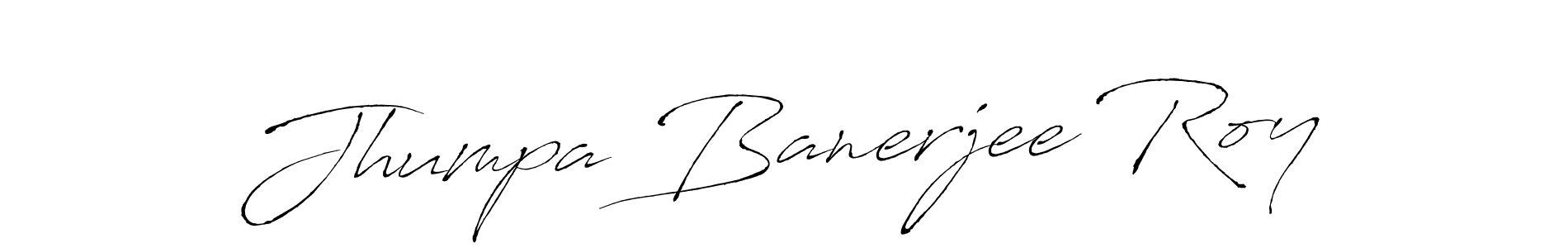 Create a beautiful signature design for name Jhumpa Banerjee Roy. With this signature (Antro_Vectra) fonts, you can make a handwritten signature for free. Jhumpa Banerjee Roy signature style 6 images and pictures png