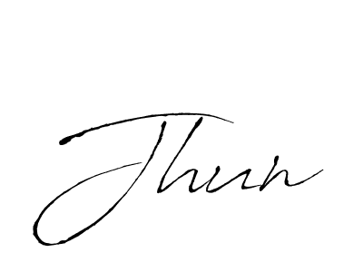 You should practise on your own different ways (Antro_Vectra) to write your name (Jhun) in signature. don't let someone else do it for you. Jhun signature style 6 images and pictures png
