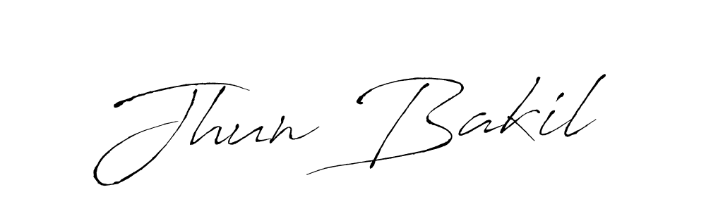Also You can easily find your signature by using the search form. We will create Jhun Bakil name handwritten signature images for you free of cost using Antro_Vectra sign style. Jhun Bakil signature style 6 images and pictures png