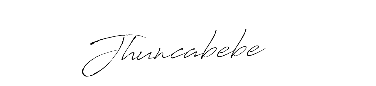 Also we have Jhuncabebe    name is the best signature style. Create professional handwritten signature collection using Antro_Vectra autograph style. Jhuncabebe    signature style 6 images and pictures png