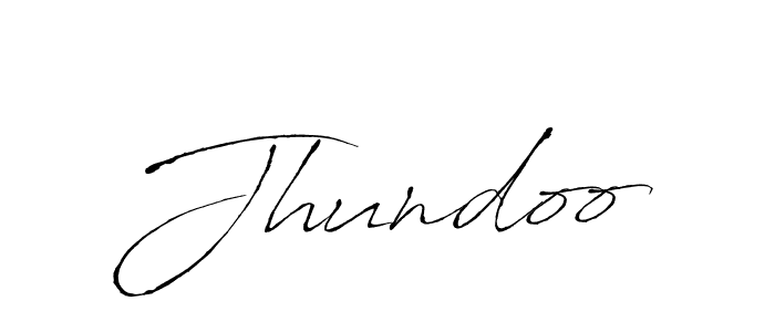 Create a beautiful signature design for name Jhundoo. With this signature (Antro_Vectra) fonts, you can make a handwritten signature for free. Jhundoo signature style 6 images and pictures png