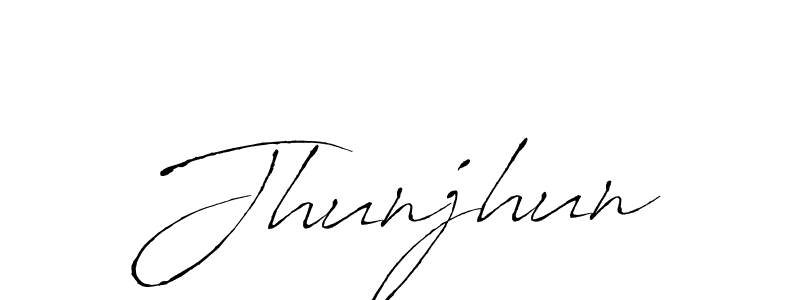 Use a signature maker to create a handwritten signature online. With this signature software, you can design (Antro_Vectra) your own signature for name Jhunjhun. Jhunjhun signature style 6 images and pictures png