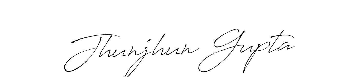 You should practise on your own different ways (Antro_Vectra) to write your name (Jhunjhun Gupta) in signature. don't let someone else do it for you. Jhunjhun Gupta signature style 6 images and pictures png