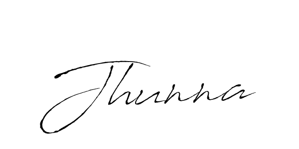 Jhunna stylish signature style. Best Handwritten Sign (Antro_Vectra) for my name. Handwritten Signature Collection Ideas for my name Jhunna. Jhunna signature style 6 images and pictures png