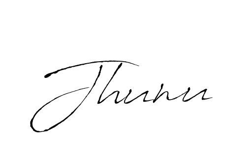 Design your own signature with our free online signature maker. With this signature software, you can create a handwritten (Antro_Vectra) signature for name Jhunu. Jhunu signature style 6 images and pictures png