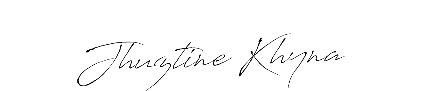 if you are searching for the best signature style for your name Jhuztine Khyna. so please give up your signature search. here we have designed multiple signature styles  using Antro_Vectra. Jhuztine Khyna signature style 6 images and pictures png