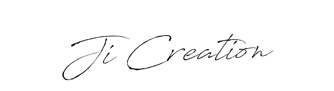 Create a beautiful signature design for name Ji Creation. With this signature (Antro_Vectra) fonts, you can make a handwritten signature for free. Ji Creation signature style 6 images and pictures png