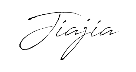 Looking for an artistic signature for Jiajia? The Antro_Vectra calligraphy style gives a sophisticated flow suitable for business cards and emails. Jiajia signature style 6 images and pictures png