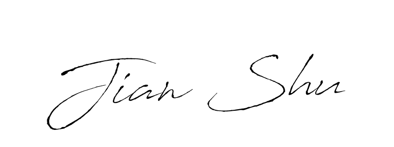 Make a beautiful signature design for name Jian Shu. With this signature (Antro_Vectra) style, you can create a handwritten signature for free. Jian Shu signature style 6 images and pictures png