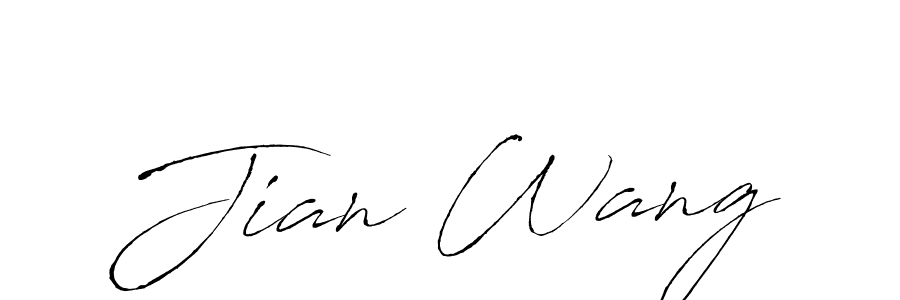 Design your own signature with our free online signature maker. With this signature software, you can create a handwritten (Antro_Vectra) signature for name Jian Wang. Jian Wang signature style 6 images and pictures png