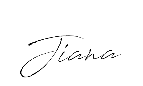 Use a signature maker to create a handwritten signature online. With this signature software, you can design (Antro_Vectra) your own signature for name Jiana. Jiana signature style 6 images and pictures png