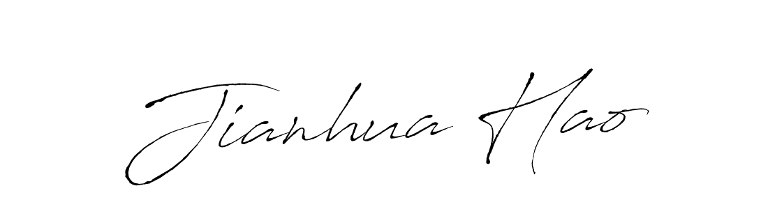 Design your own signature with our free online signature maker. With this signature software, you can create a handwritten (Antro_Vectra) signature for name Jianhua Hao. Jianhua Hao signature style 6 images and pictures png