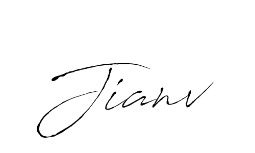 Jianv stylish signature style. Best Handwritten Sign (Antro_Vectra) for my name. Handwritten Signature Collection Ideas for my name Jianv. Jianv signature style 6 images and pictures png