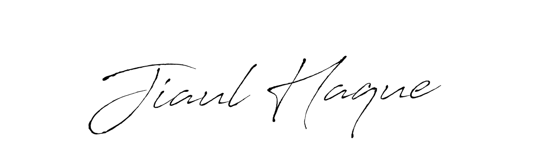 Design your own signature with our free online signature maker. With this signature software, you can create a handwritten (Antro_Vectra) signature for name Jiaul Haque. Jiaul Haque signature style 6 images and pictures png