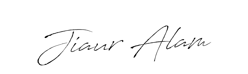 Make a beautiful signature design for name Jiaur Alam. With this signature (Antro_Vectra) style, you can create a handwritten signature for free. Jiaur Alam signature style 6 images and pictures png