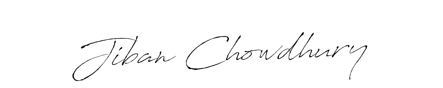 How to make Jiban Chowdhury name signature. Use Antro_Vectra style for creating short signs online. This is the latest handwritten sign. Jiban Chowdhury signature style 6 images and pictures png