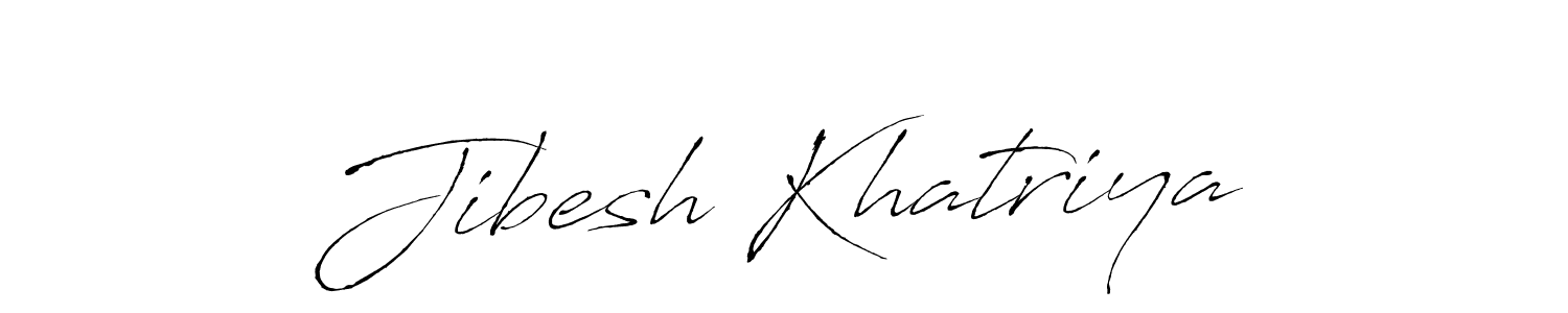 Make a beautiful signature design for name Jibesh Khatriya. With this signature (Antro_Vectra) style, you can create a handwritten signature for free. Jibesh Khatriya signature style 6 images and pictures png