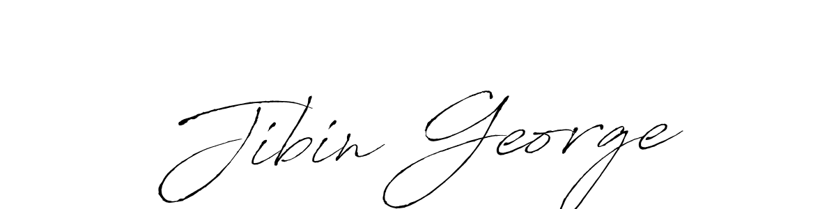 Make a beautiful signature design for name Jibin George. With this signature (Antro_Vectra) style, you can create a handwritten signature for free. Jibin George signature style 6 images and pictures png