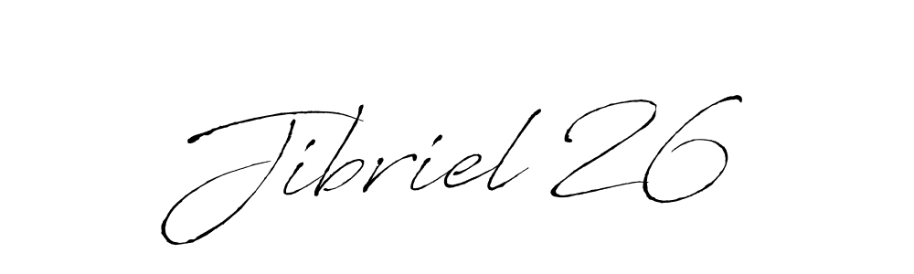 How to make Jibriel 26 name signature. Use Antro_Vectra style for creating short signs online. This is the latest handwritten sign. Jibriel 26 signature style 6 images and pictures png