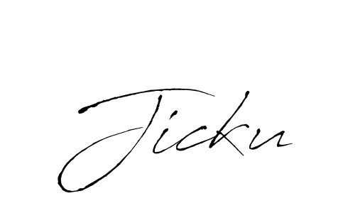 Make a beautiful signature design for name Jicku. With this signature (Antro_Vectra) style, you can create a handwritten signature for free. Jicku signature style 6 images and pictures png