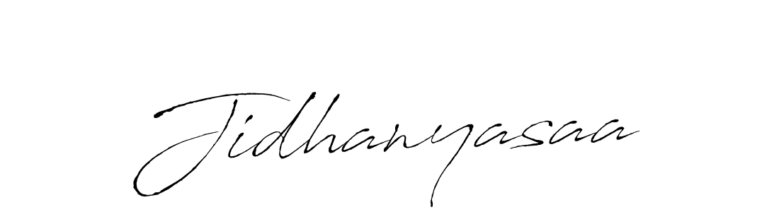 Create a beautiful signature design for name Jidhanyasaa. With this signature (Antro_Vectra) fonts, you can make a handwritten signature for free. Jidhanyasaa signature style 6 images and pictures png