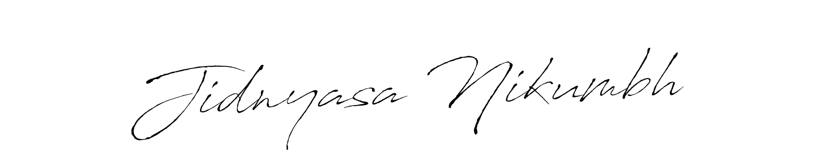 if you are searching for the best signature style for your name Jidnyasa Nikumbh. so please give up your signature search. here we have designed multiple signature styles  using Antro_Vectra. Jidnyasa Nikumbh signature style 6 images and pictures png