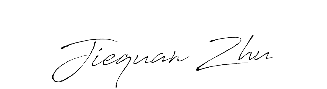 Create a beautiful signature design for name Jiequan Zhu. With this signature (Antro_Vectra) fonts, you can make a handwritten signature for free. Jiequan Zhu signature style 6 images and pictures png