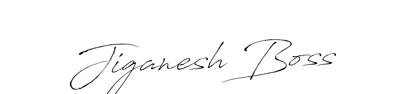 Create a beautiful signature design for name Jiganesh Boss. With this signature (Antro_Vectra) fonts, you can make a handwritten signature for free. Jiganesh Boss signature style 6 images and pictures png