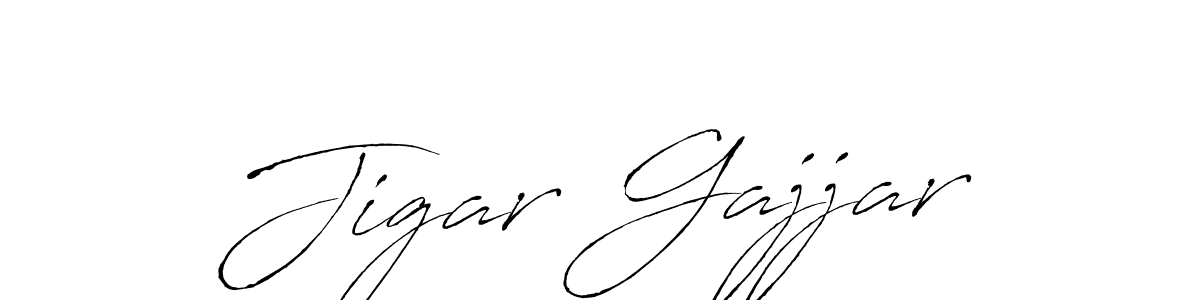 Jigar Gajjar stylish signature style. Best Handwritten Sign (Antro_Vectra) for my name. Handwritten Signature Collection Ideas for my name Jigar Gajjar. Jigar Gajjar signature style 6 images and pictures png