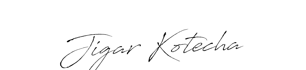 Make a beautiful signature design for name Jigar Kotecha. With this signature (Antro_Vectra) style, you can create a handwritten signature for free. Jigar Kotecha signature style 6 images and pictures png