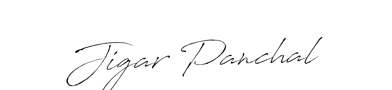 Jigar Panchal stylish signature style. Best Handwritten Sign (Antro_Vectra) for my name. Handwritten Signature Collection Ideas for my name Jigar Panchal. Jigar Panchal signature style 6 images and pictures png