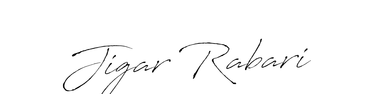 Make a beautiful signature design for name Jigar Rabari. With this signature (Antro_Vectra) style, you can create a handwritten signature for free. Jigar Rabari signature style 6 images and pictures png